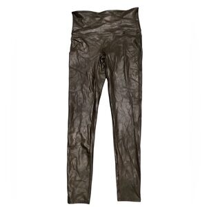 Spanks shape wear High-Waisted brown Shiny Leggings